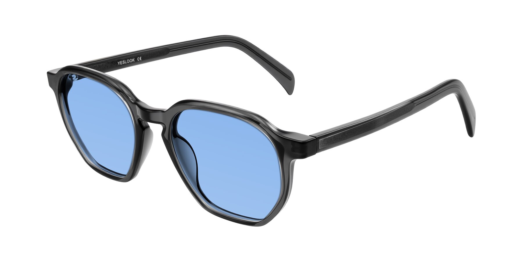 Angle of McKown in Gray with Medium Blue Tinted Lenses