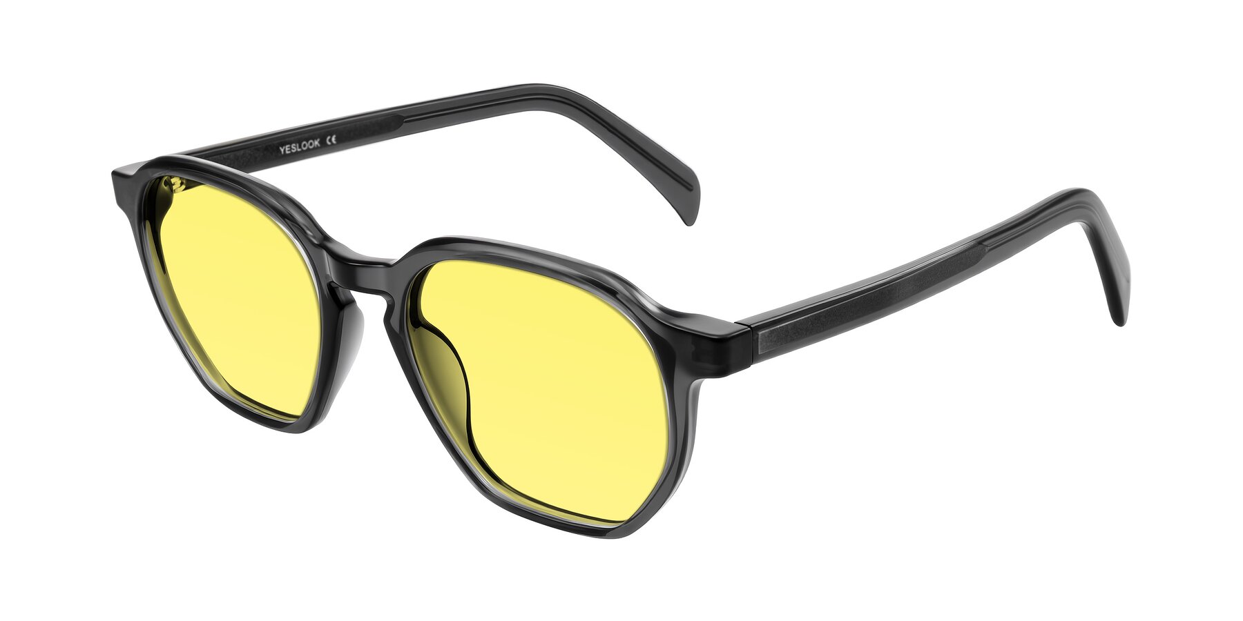 Angle of McKown in Gray with Medium Yellow Tinted Lenses