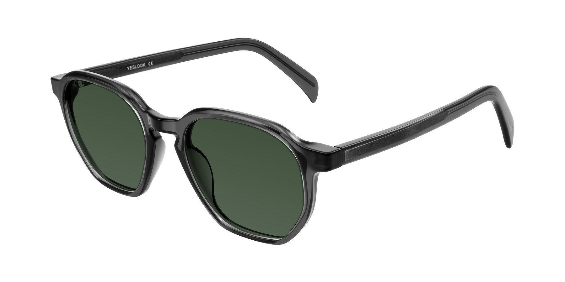Angle of McKown in Gray with Green Tinted Lenses