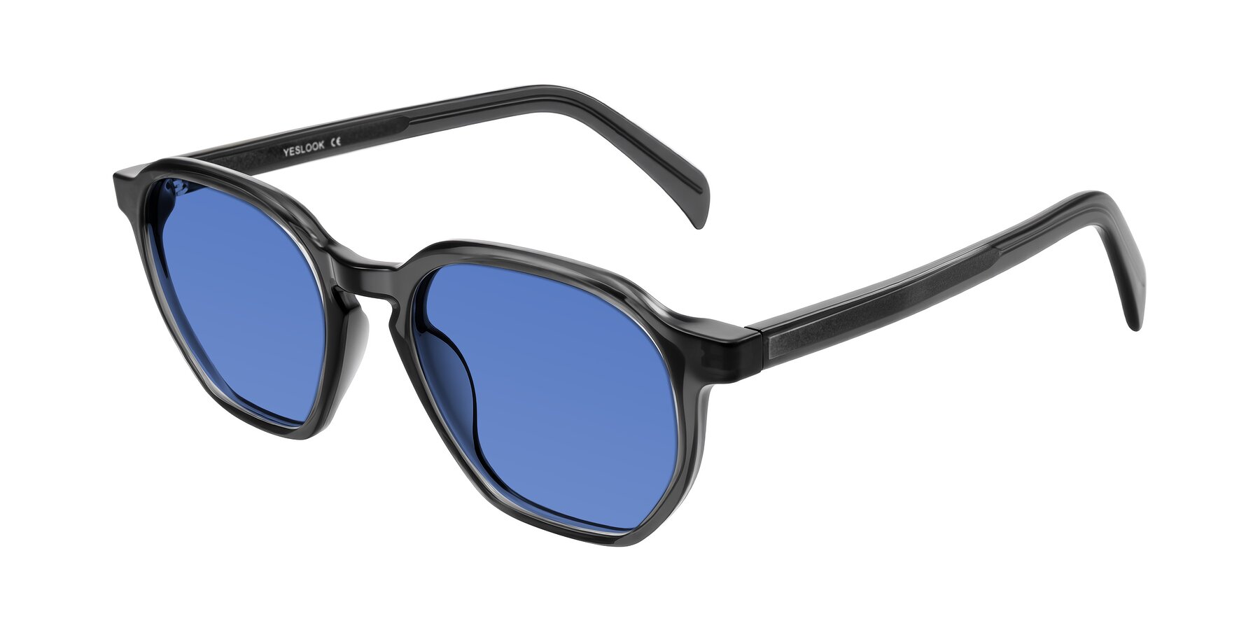 Angle of McKown in Gray with Blue Tinted Lenses
