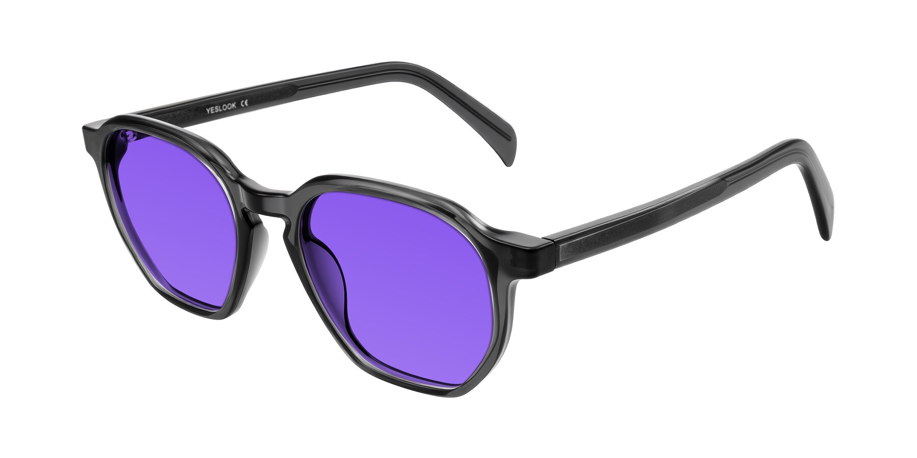 Angle of McKown in Gray with Purple Tinted Lenses