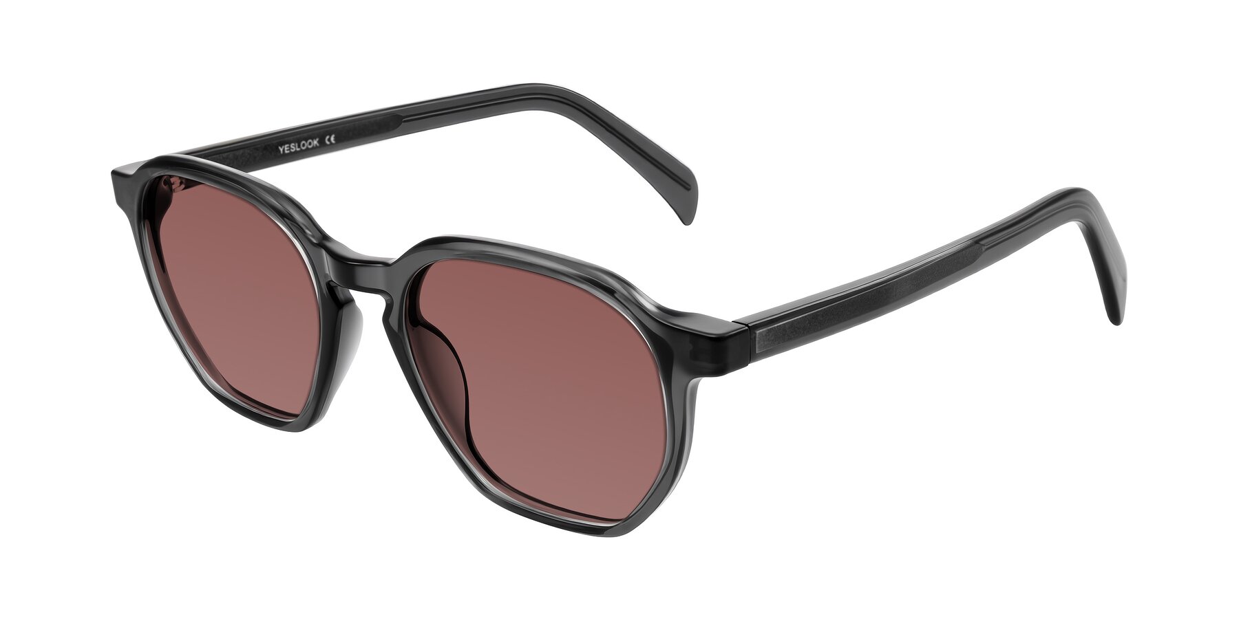 Angle of McKown in Gray with Garnet Tinted Lenses