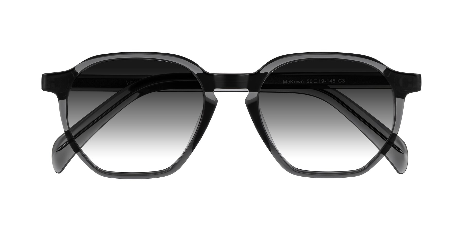 Folded Front of McKown in Gray with Gray Gradient Lenses