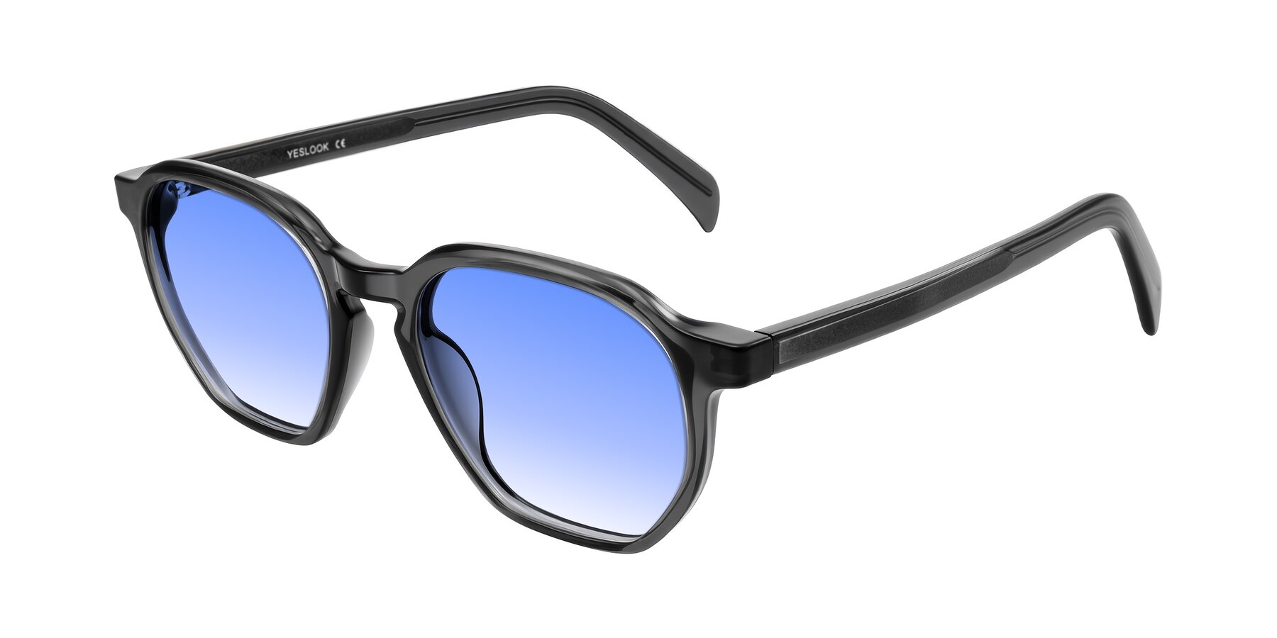 Angle of McKown in Gray with Blue Gradient Lenses