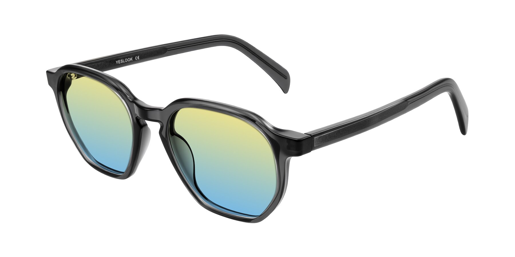 Angle of McKown in Gray with Yellow / Blue Gradient Lenses