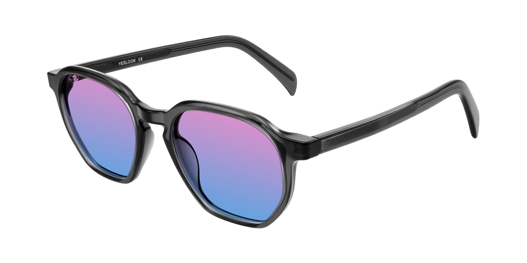 Angle of McKown in Gray with Pink / Blue Gradient Lenses