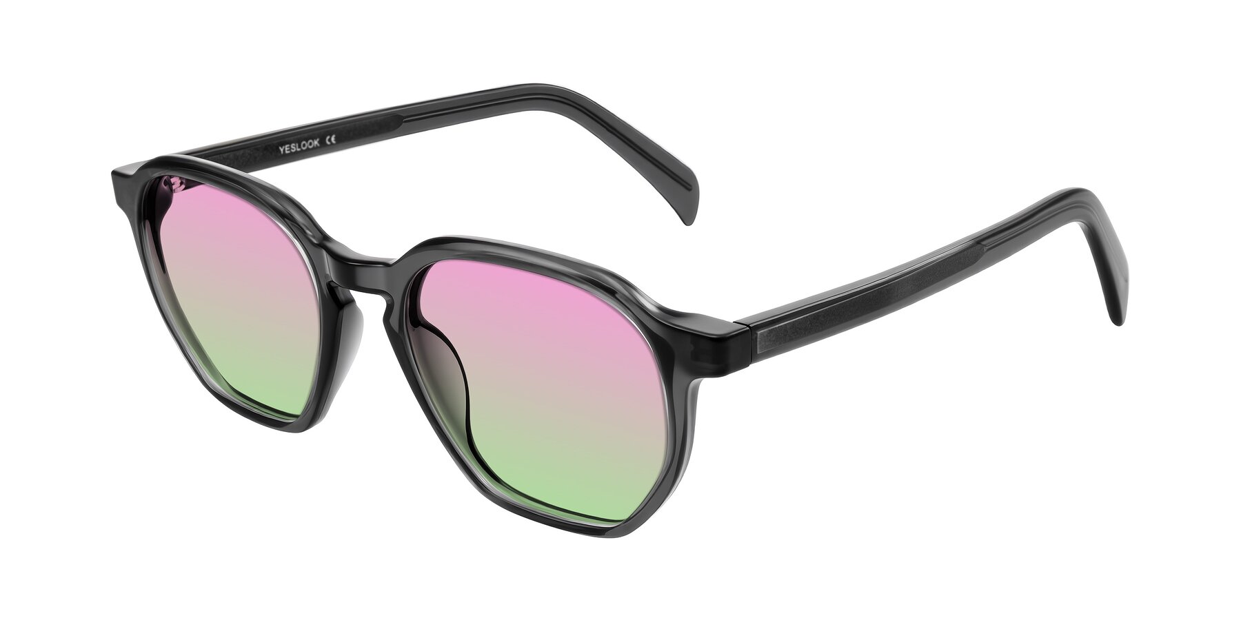 Angle of McKown in Gray with Pink / Green Gradient Lenses
