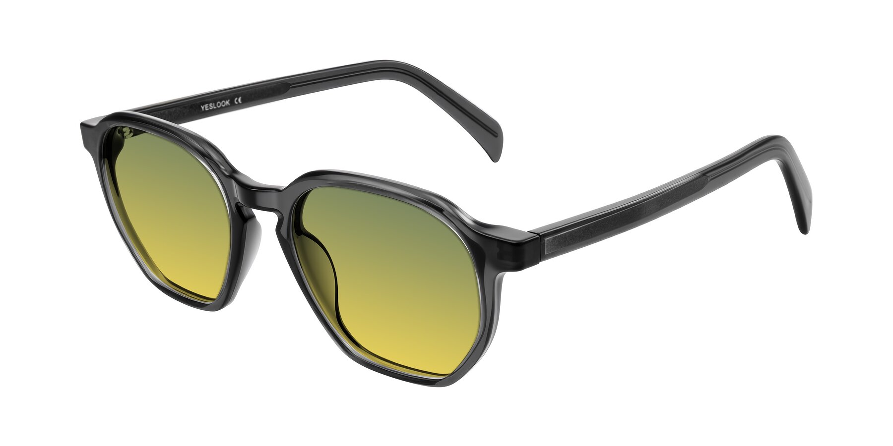 Angle of McKown in Gray with Green / Yellow Gradient Lenses