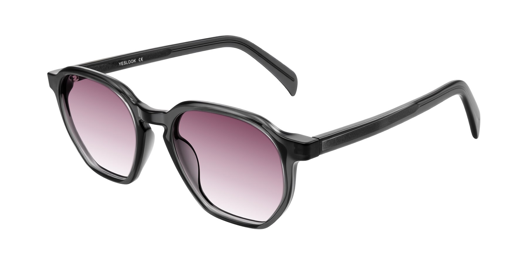 Angle of McKown in Gray with Wine Gradient Lenses