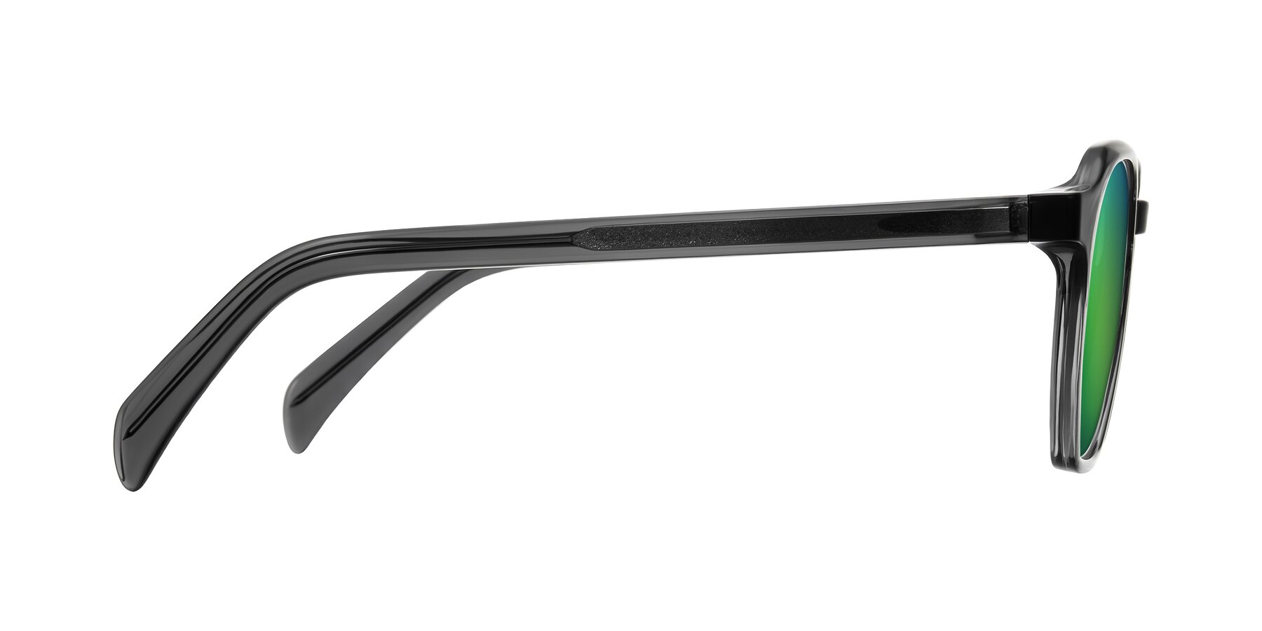 Side of McKown in Gray with Green Mirrored Lenses