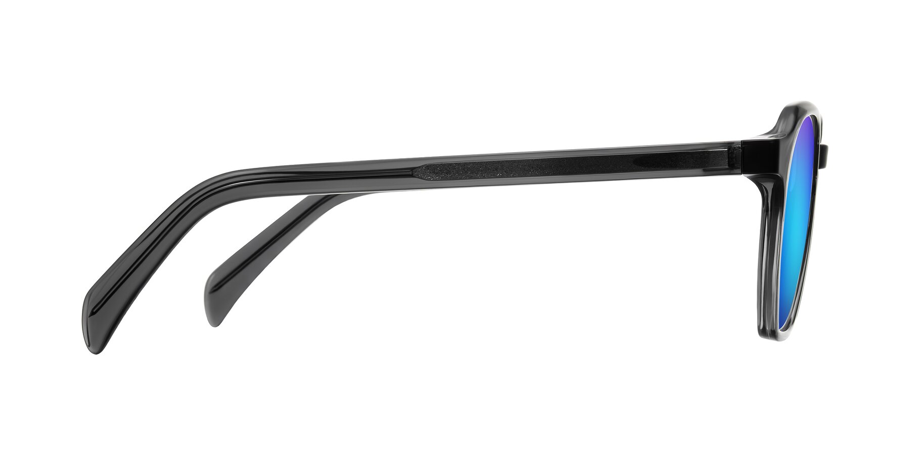 Side of McKown in Gray with Blue Mirrored Lenses