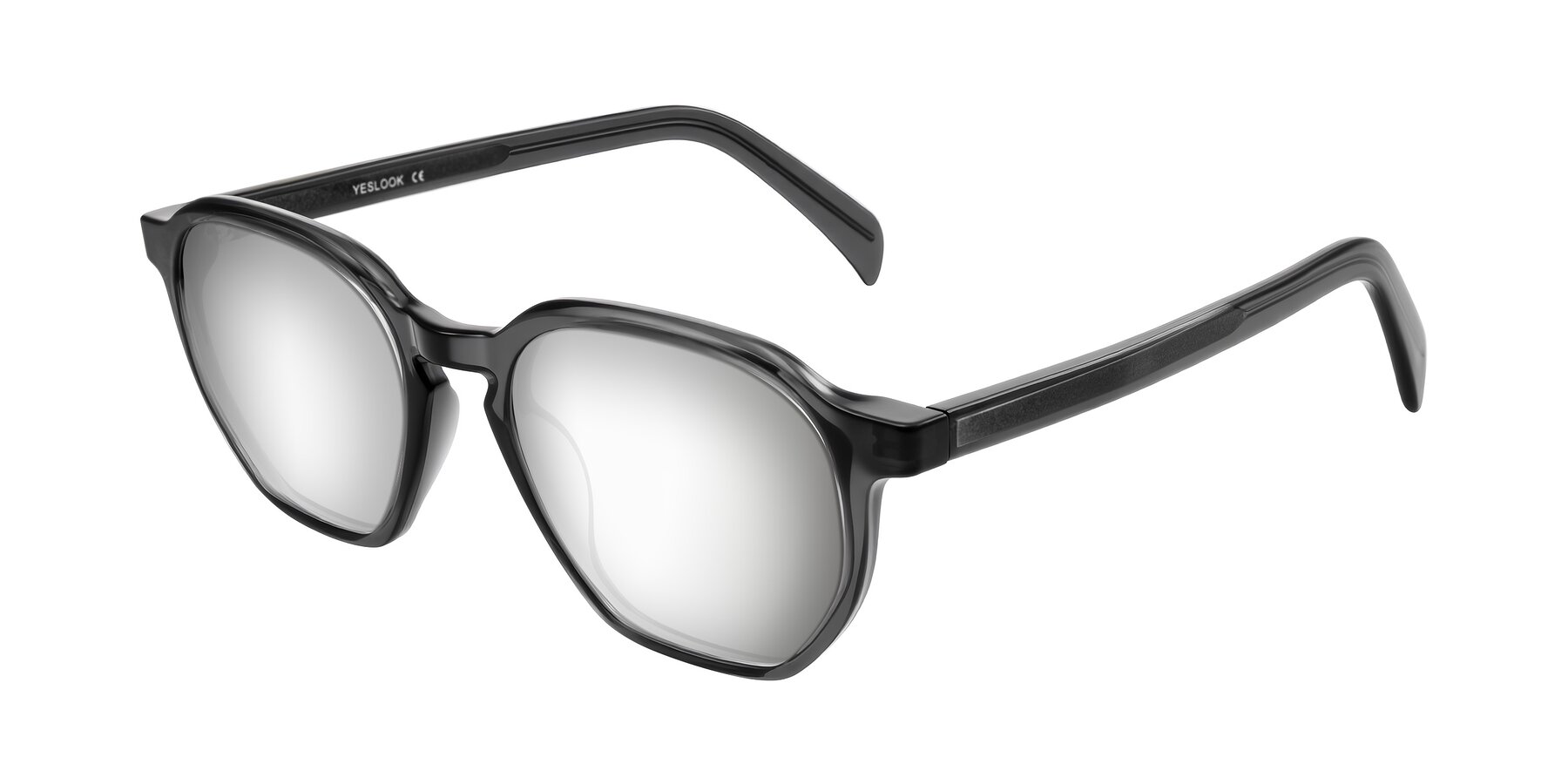 Angle of McKown in Gray with Silver Mirrored Lenses