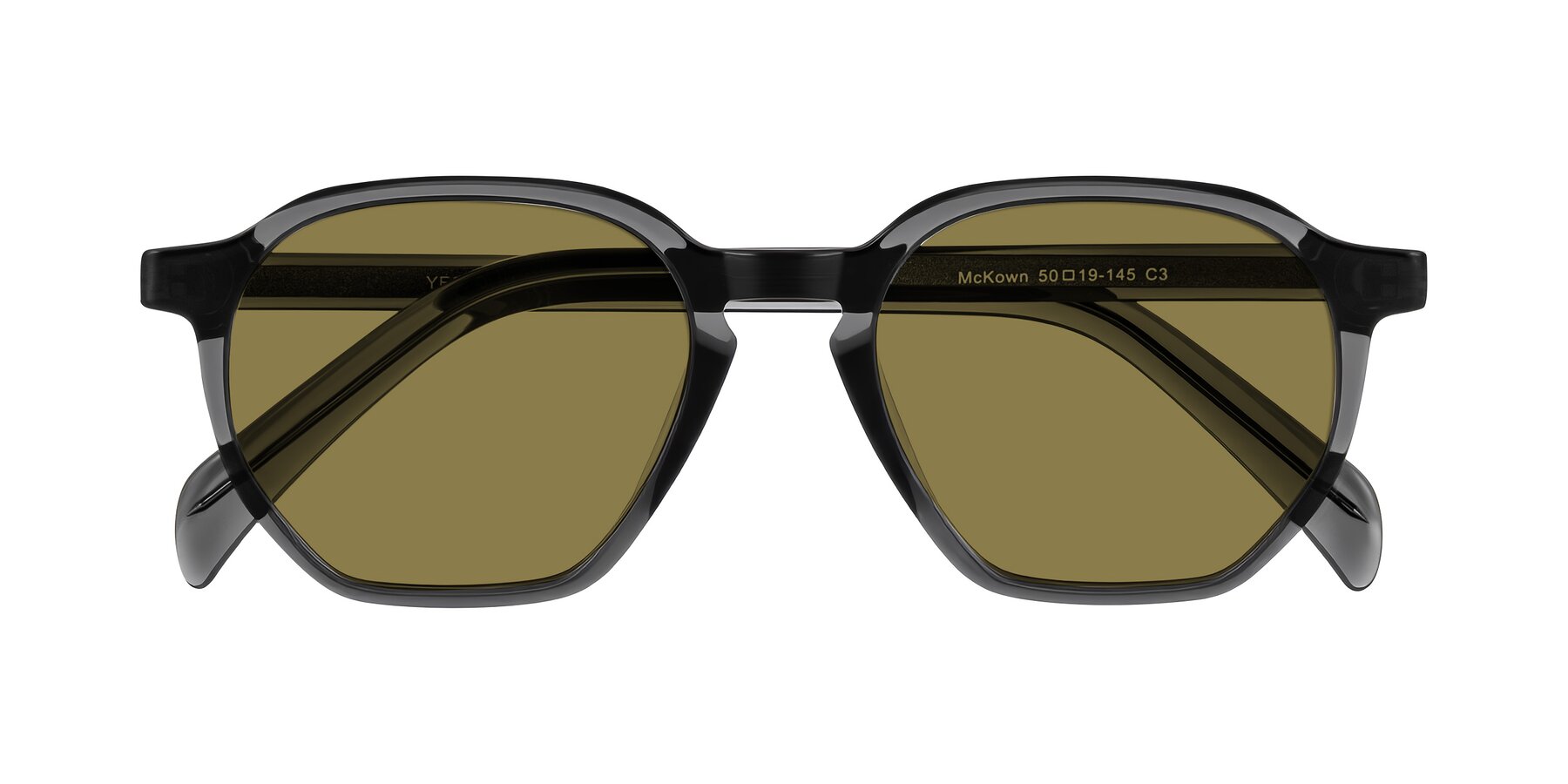 Folded Front of McKown in Gray with Brown Polarized Lenses
