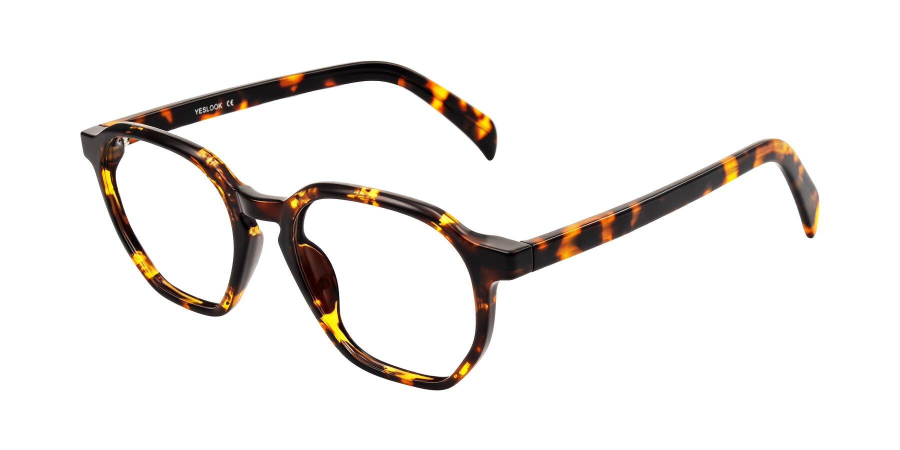 Angle of McKown in Tortise with Clear Reading Eyeglass Lenses