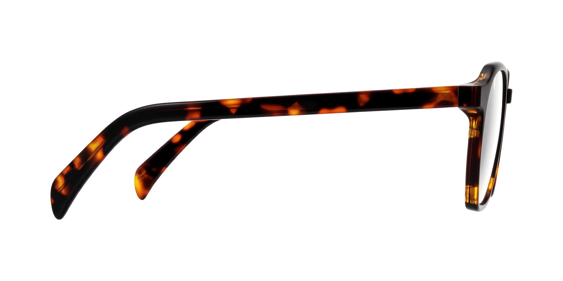 Side of McKown in Tortise with Clear Reading Eyeglass Lenses