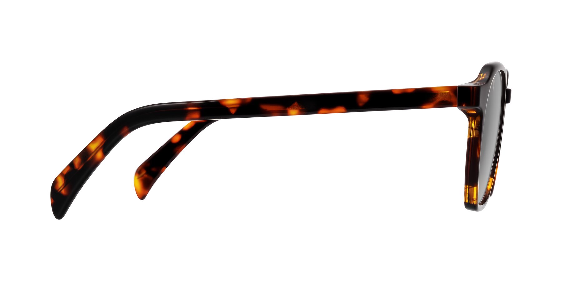 Side of McKown in Tortise with Light Gray Tinted Lenses