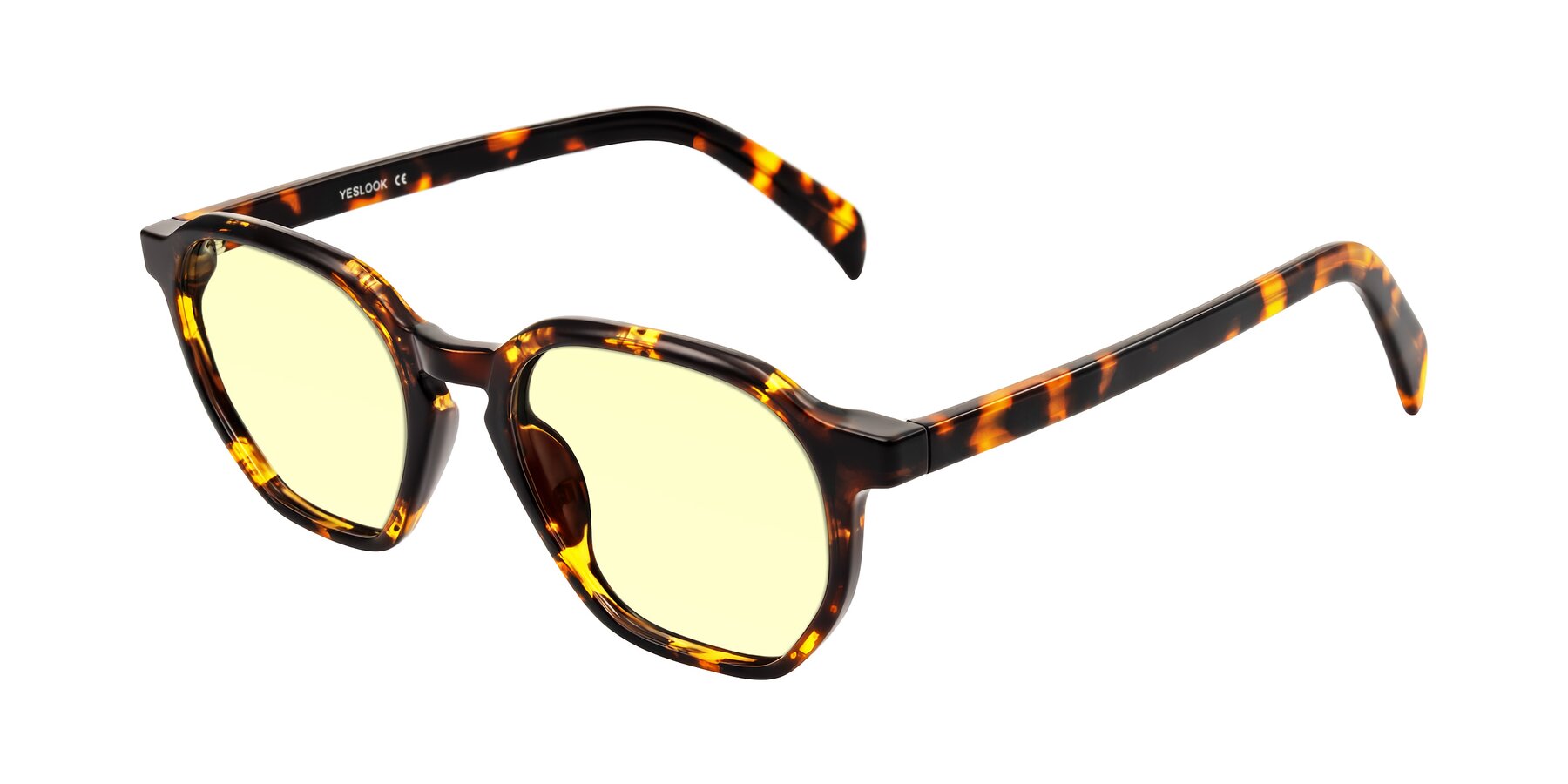 Angle of McKown in Tortise with Light Yellow Tinted Lenses