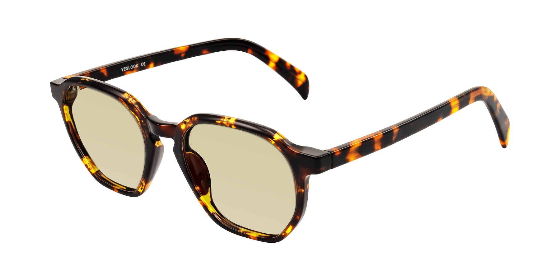 Angle of McKown in Tortise with Light Champagne Tinted Lenses