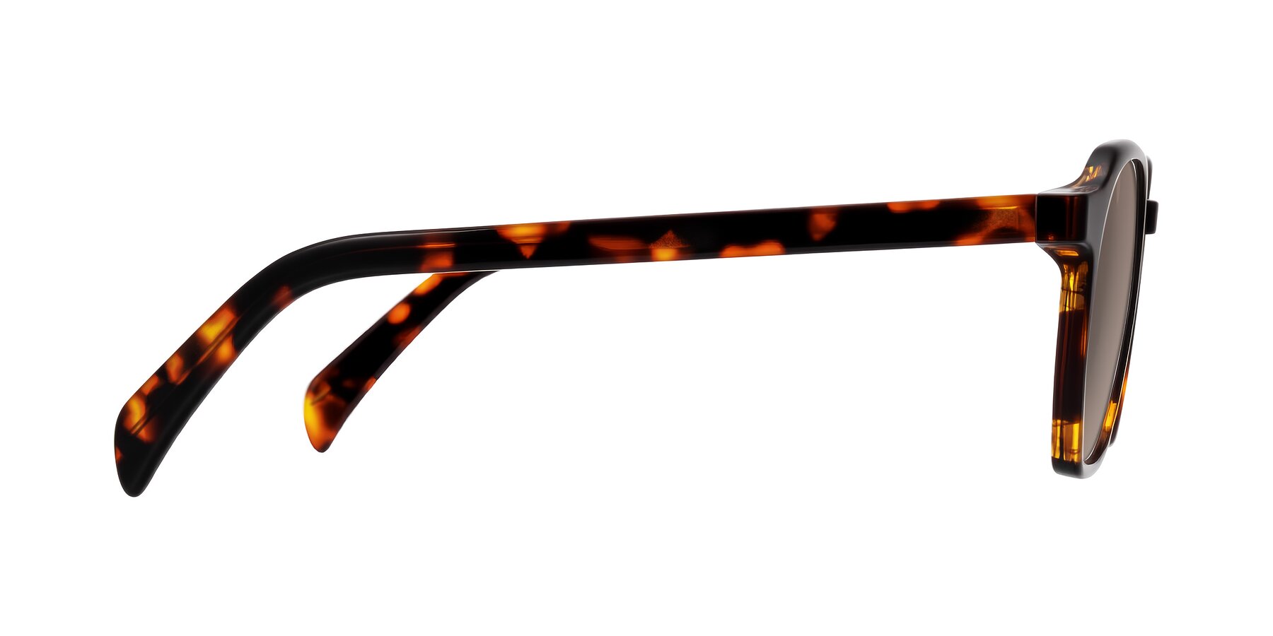 Side of McKown in Tortise with Medium Brown Tinted Lenses