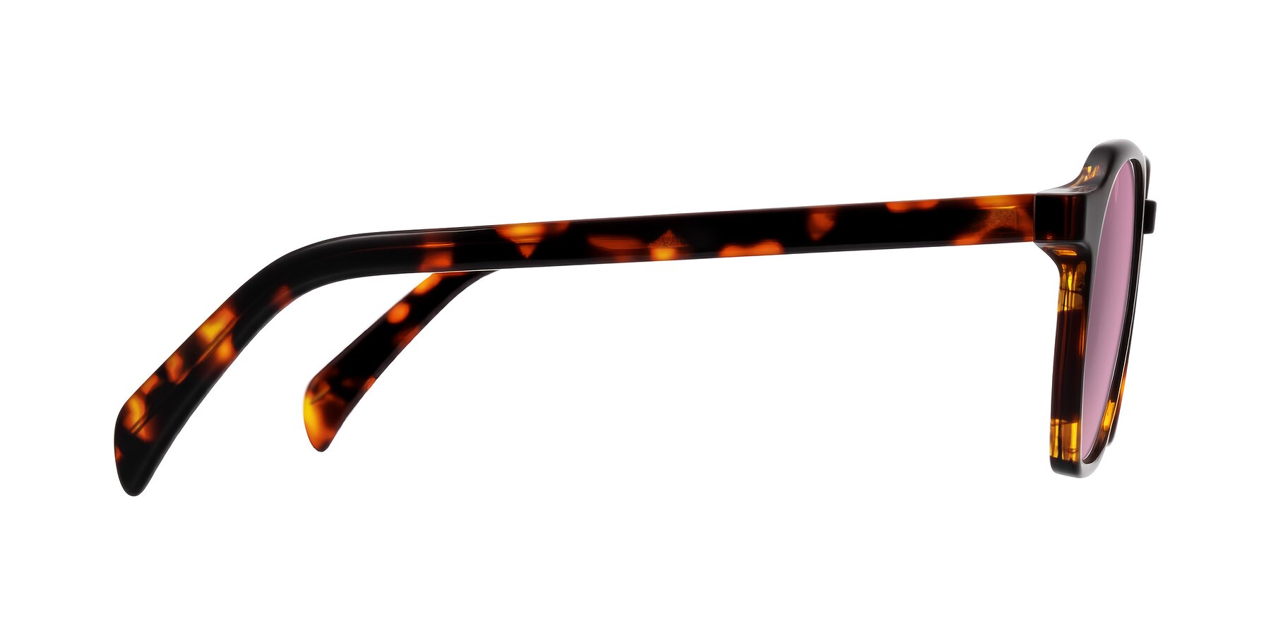 Side of McKown in Tortise with Medium Wine Tinted Lenses