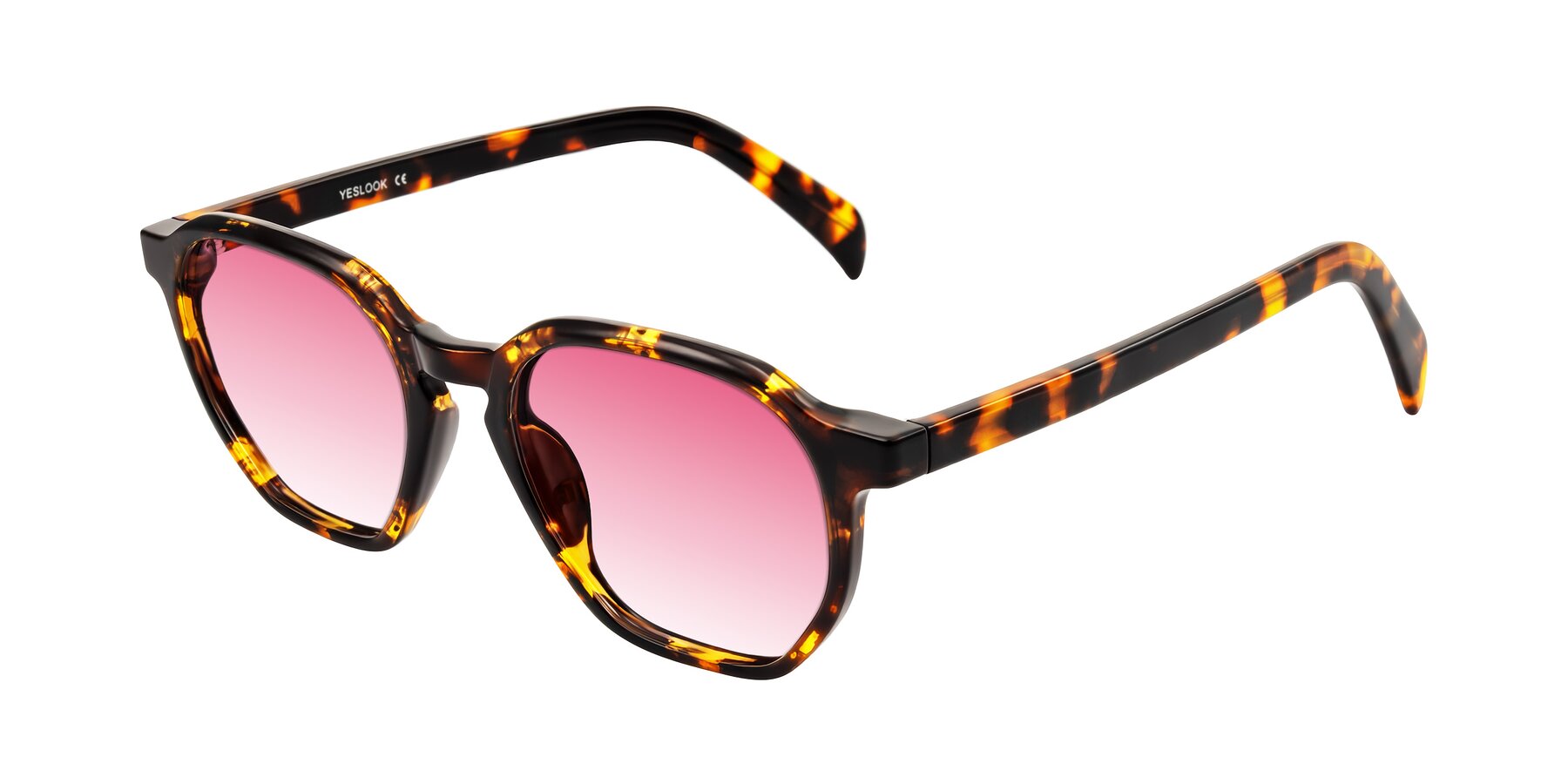 Angle of McKown in Tortise with Pink Gradient Lenses