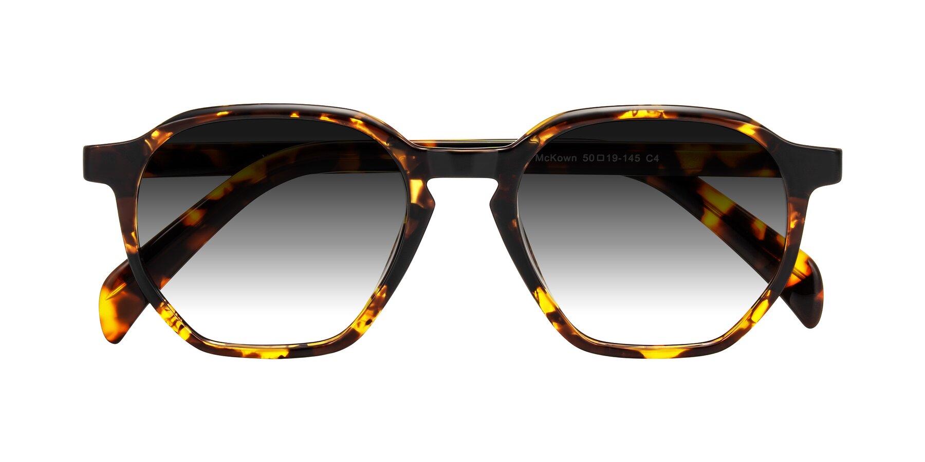 Folded Front of McKown in Tortise with Gray Gradient Lenses
