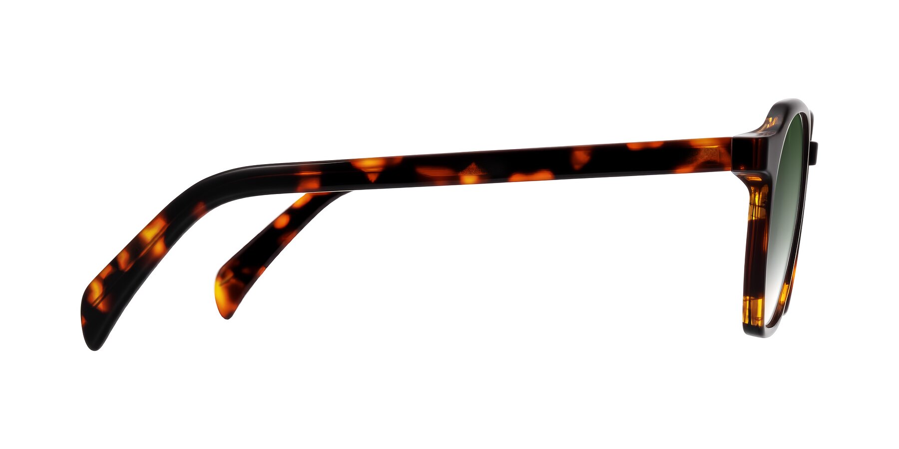Side of McKown in Tortise with Green Gradient Lenses