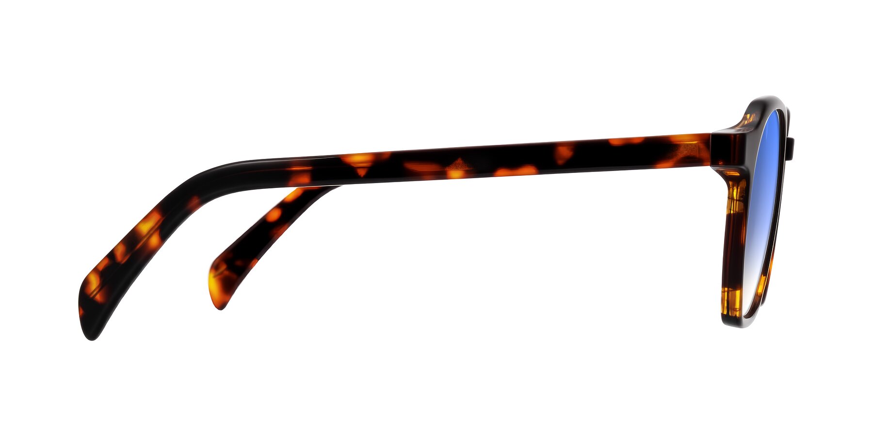 Side of McKown in Tortise with Blue Gradient Lenses