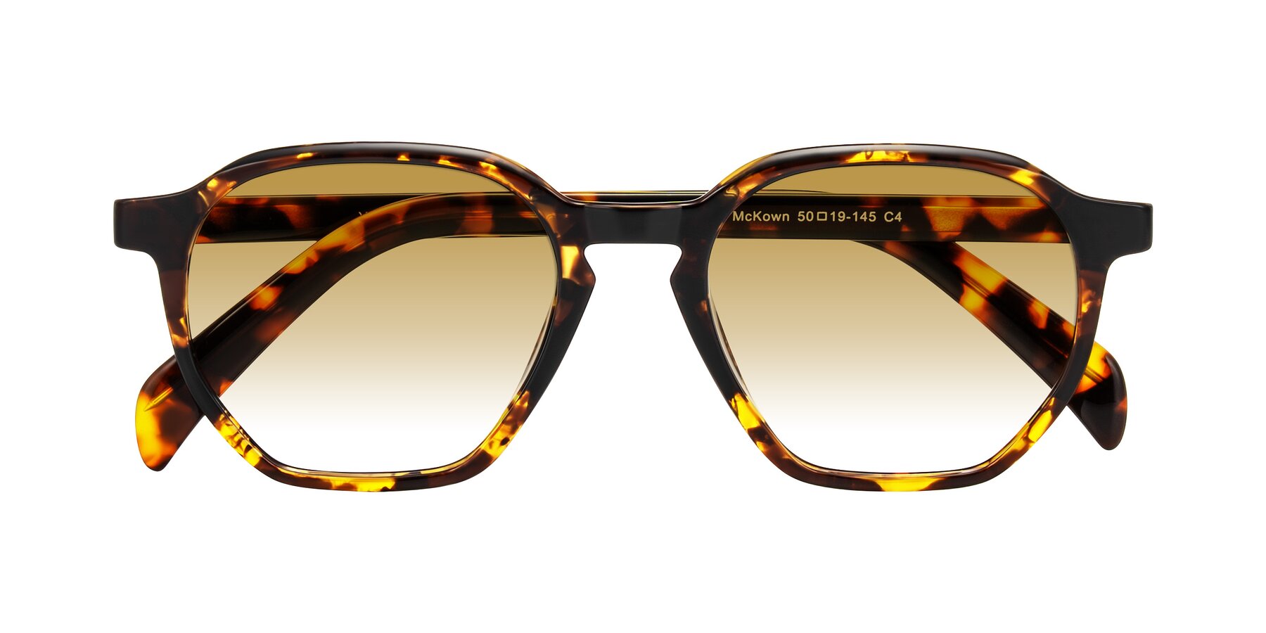 Folded Front of McKown in Tortise with Champagne Gradient Lenses