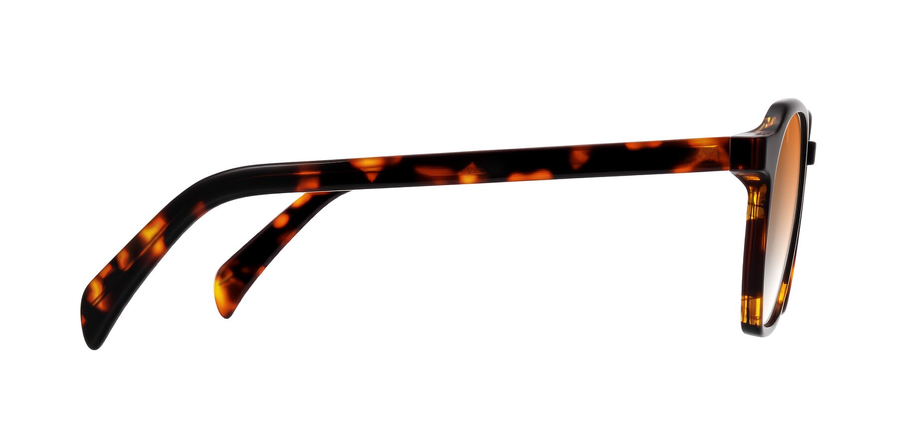 Side of McKown in Tortise with Orange Gradient Lenses