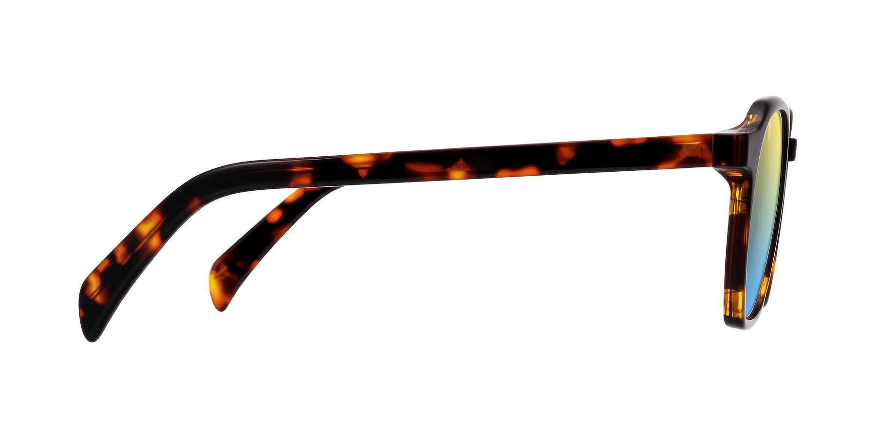 Side of McKown in Tortise with Yellow / Blue Gradient Lenses