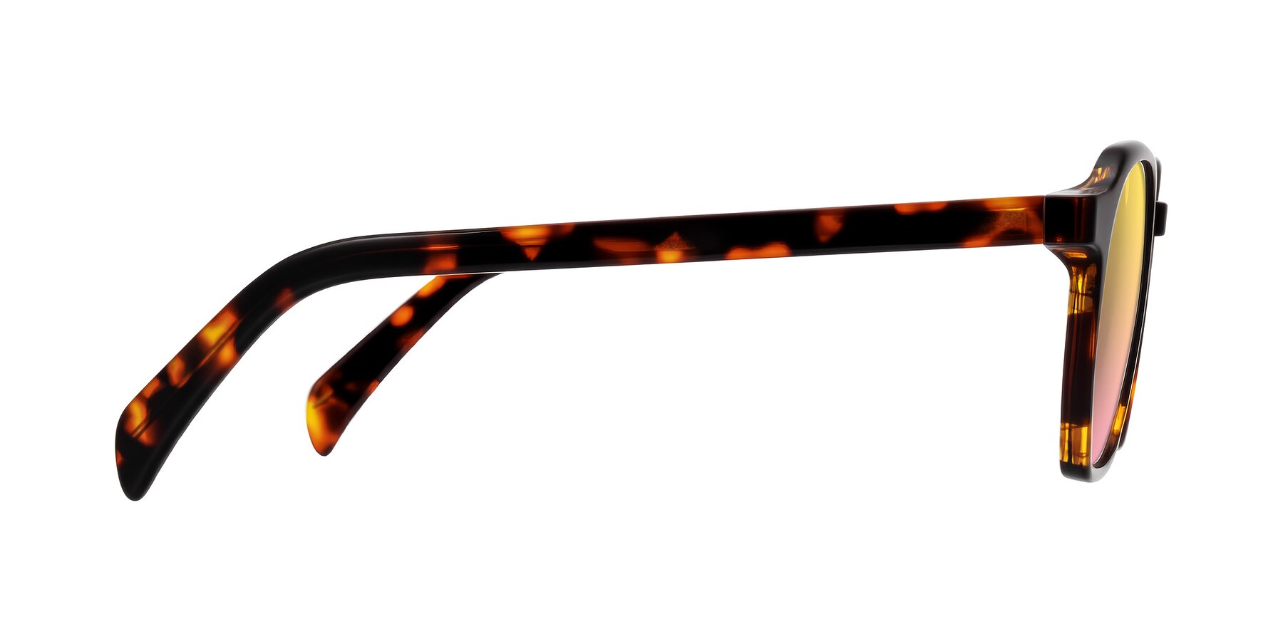 Side of McKown in Tortise with Yellow / Pink Gradient Lenses