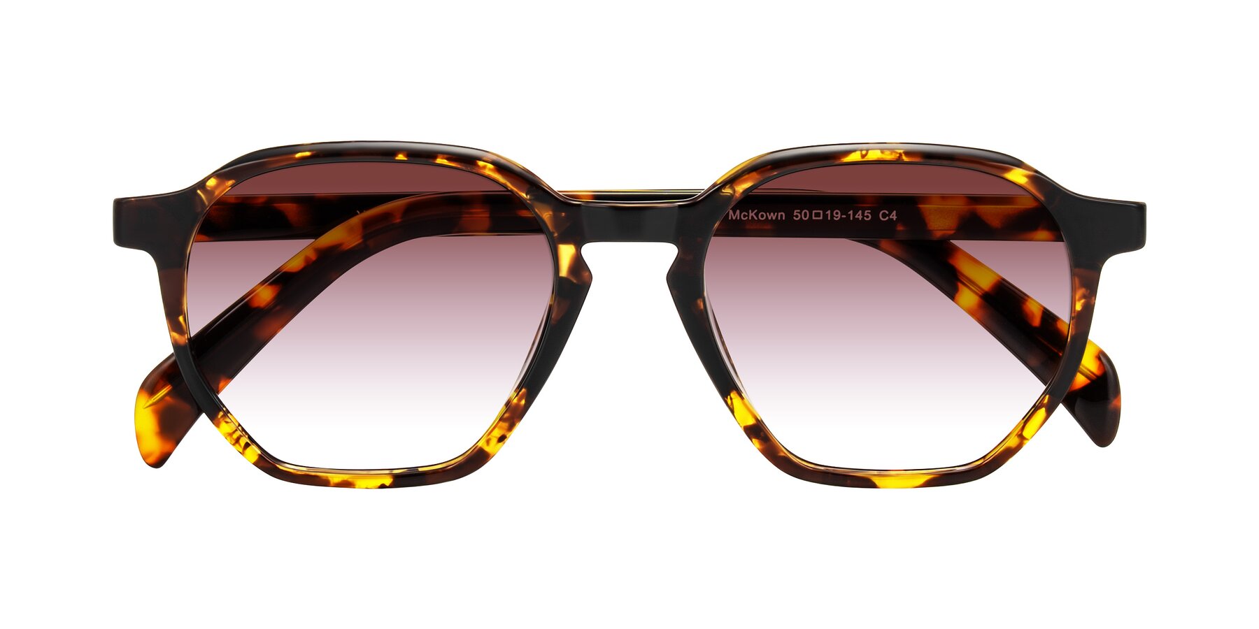 Folded Front of McKown in Tortise with Garnet Gradient Lenses