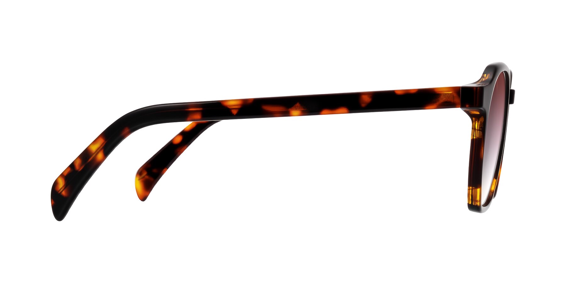 Side of McKown in Tortise with Garnet Gradient Lenses