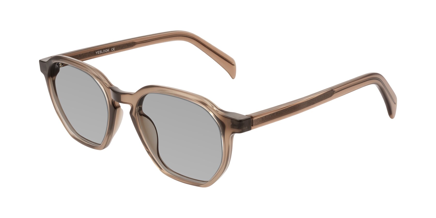 Angle of McKown in Milky Brown with Light Gray Tinted Lenses