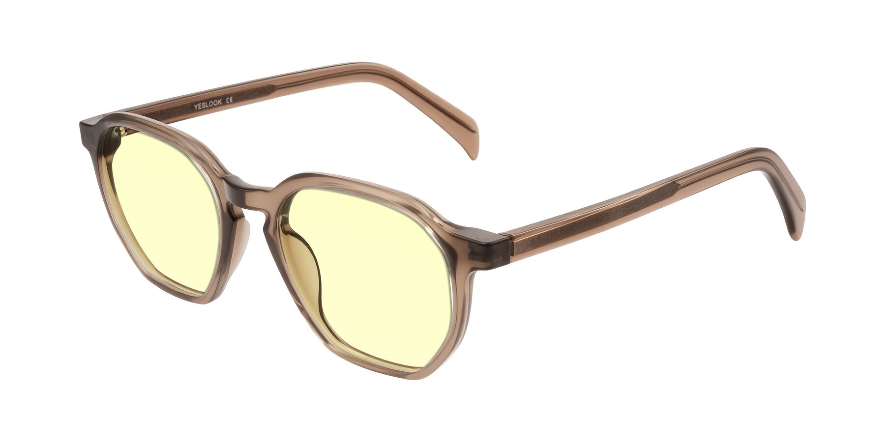 Angle of McKown in Milky Brown with Light Yellow Tinted Lenses