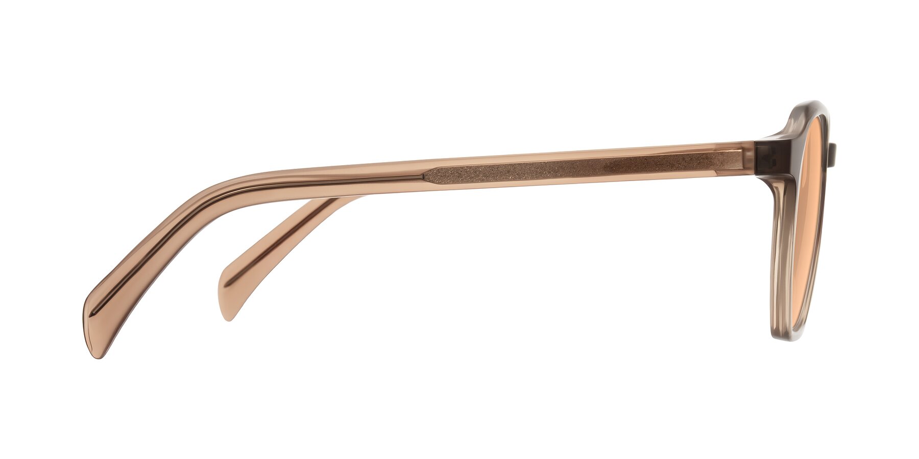 Side of McKown in Milky Brown with Light Orange Tinted Lenses