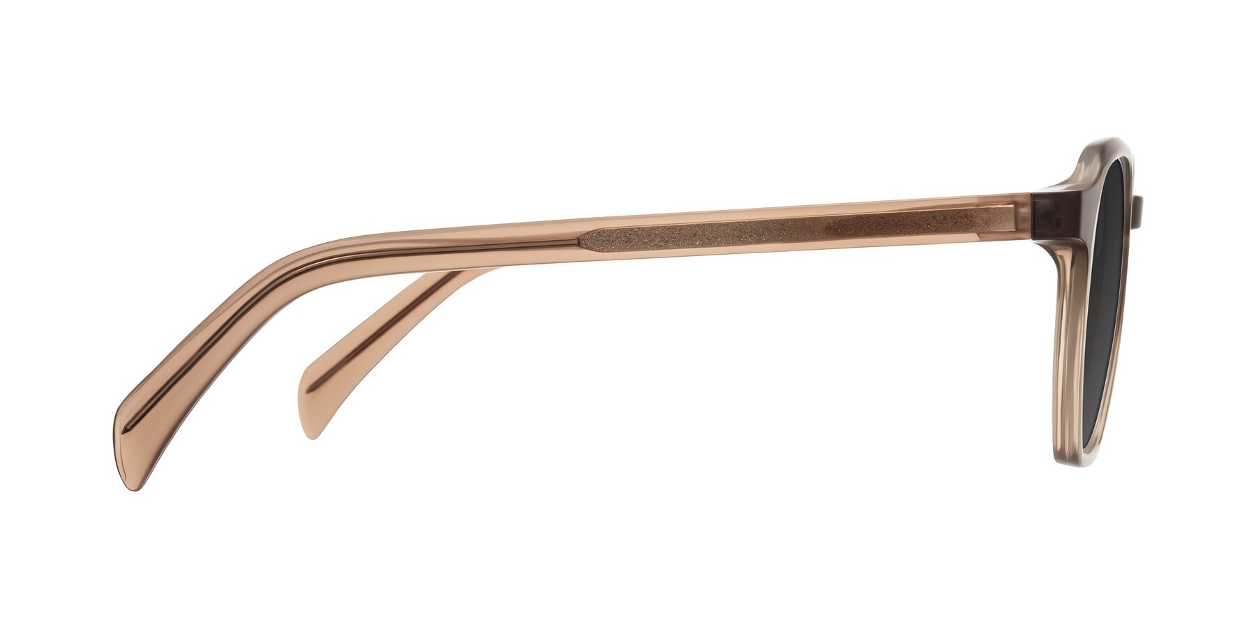 Side of McKown in Milky Brown with Gray Tinted Lenses