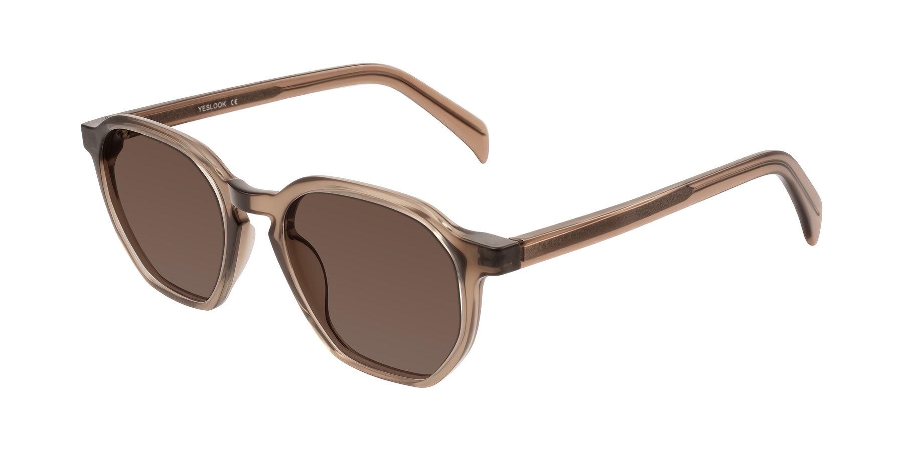 Angle of McKown in Milky Brown with Brown Tinted Lenses