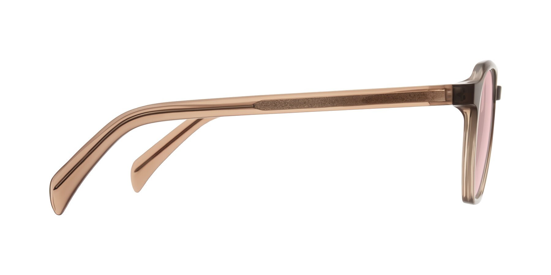 Side of McKown in Milky Brown with Light Garnet Tinted Lenses