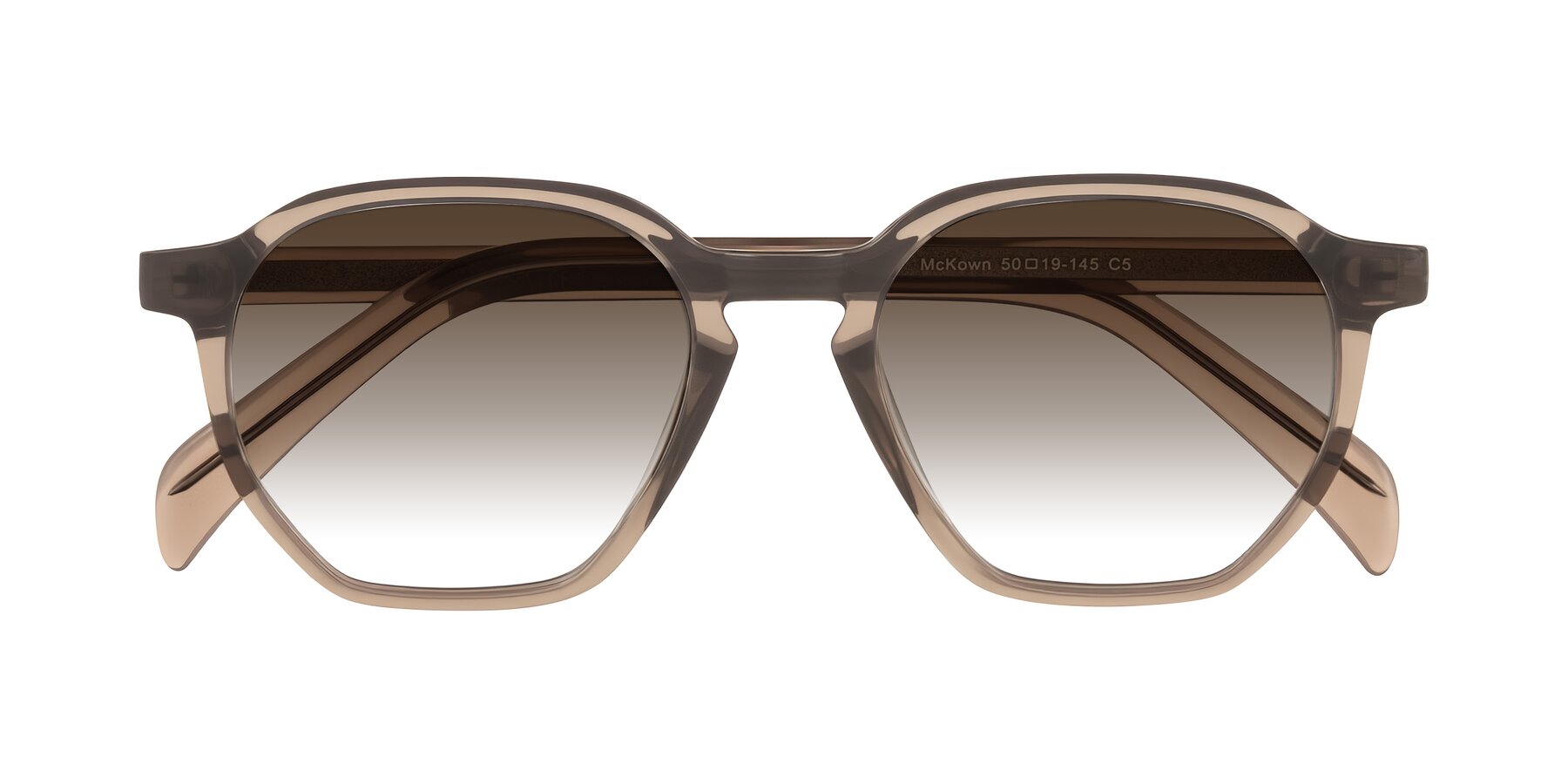Folded Front of McKown in Milky Brown with Brown Gradient Lenses