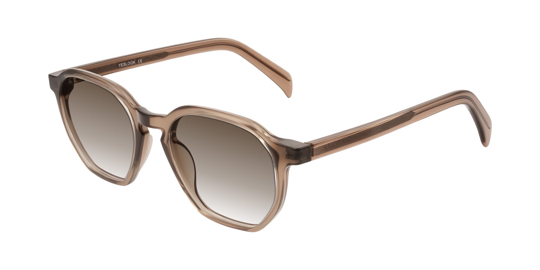 Angle of McKown in Milky Brown with Brown Gradient Lenses