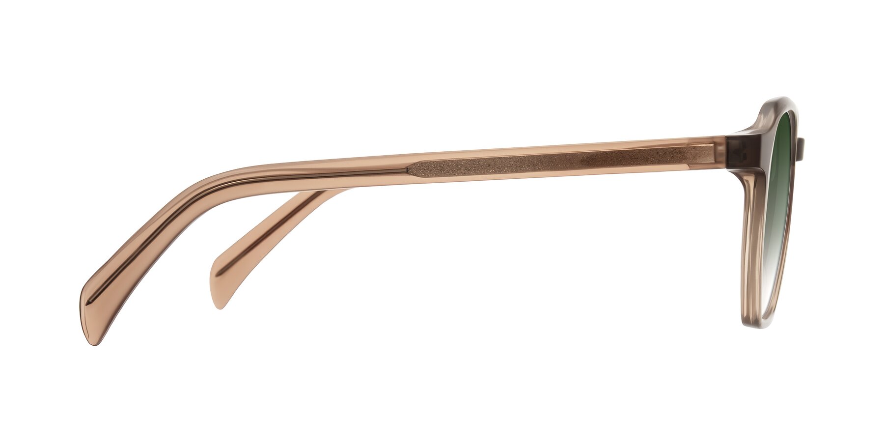 Side of McKown in Milky Brown with Green Gradient Lenses