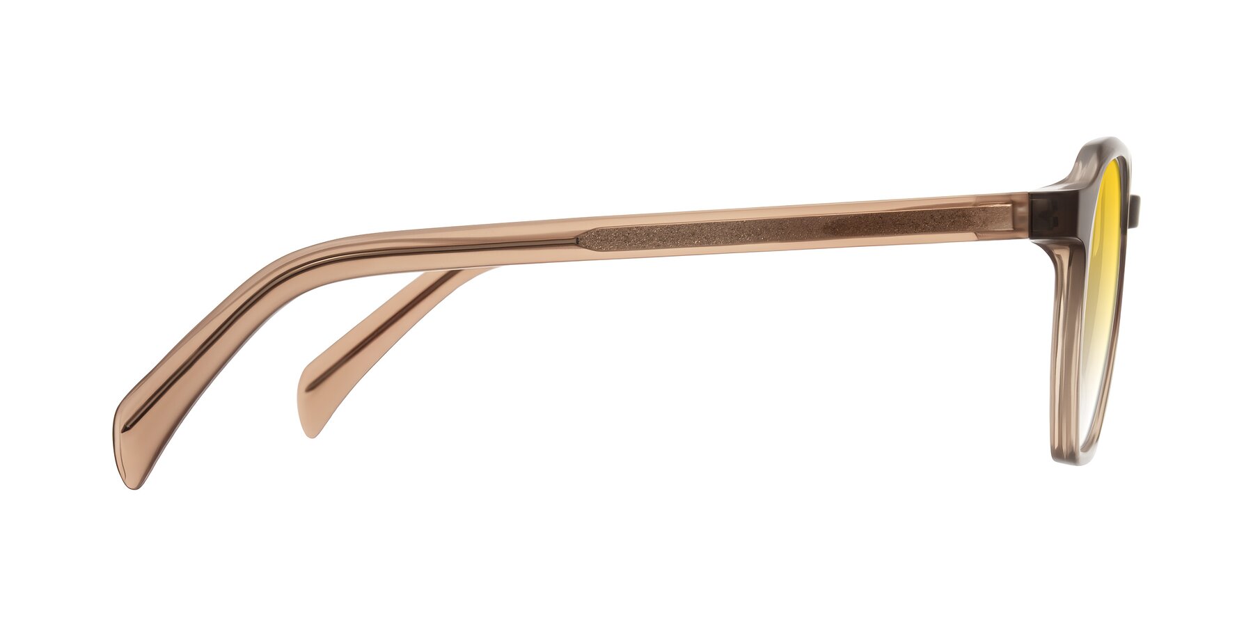 Side of McKown in Milky Brown with Yellow Gradient Lenses