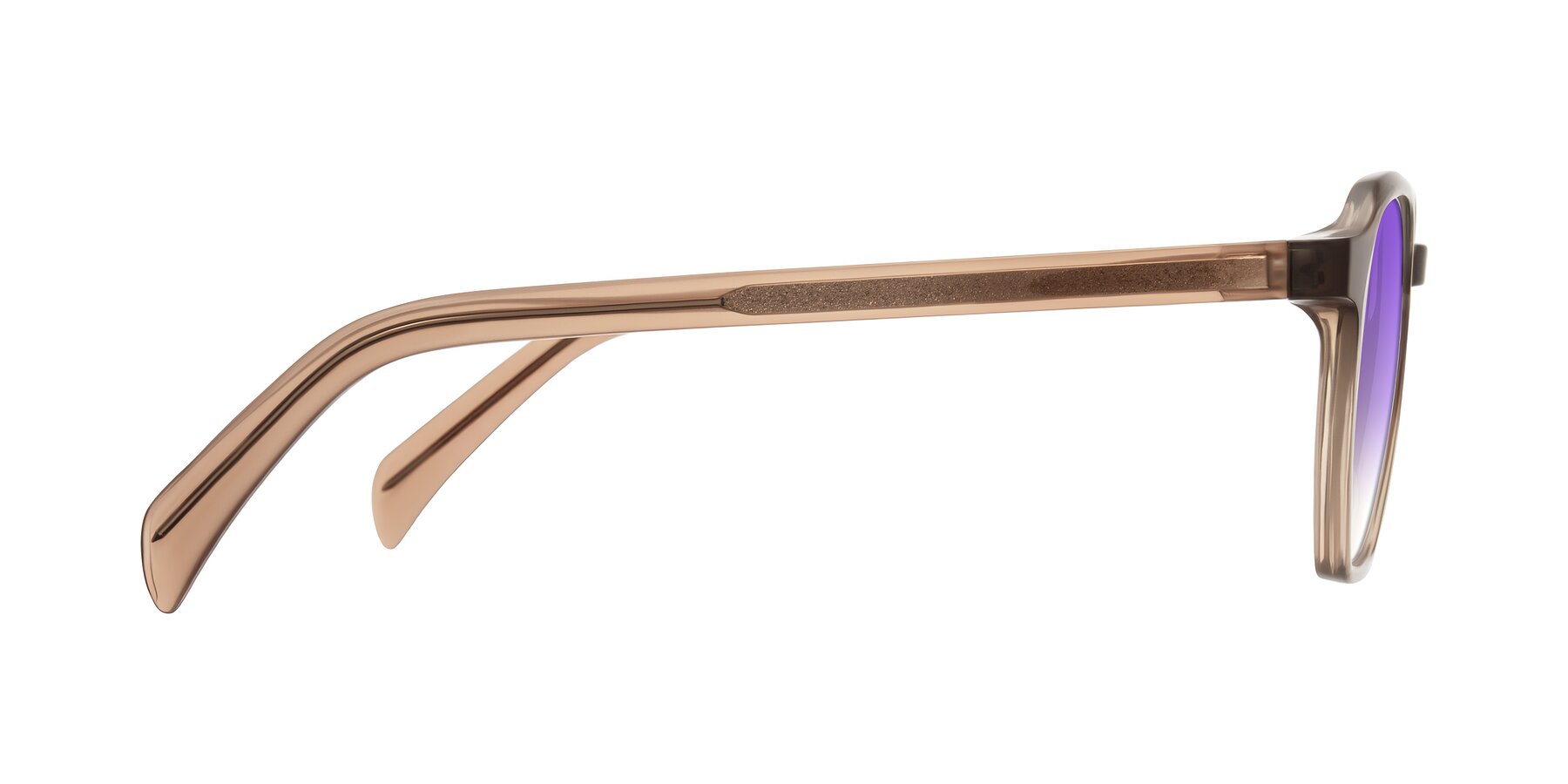 Side of McKown in Milky Brown with Purple Gradient Lenses