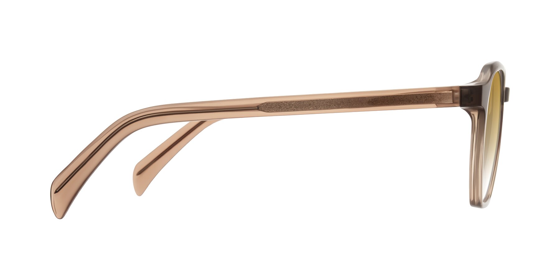 Side of McKown in Milky Brown with Champagne Gradient Lenses