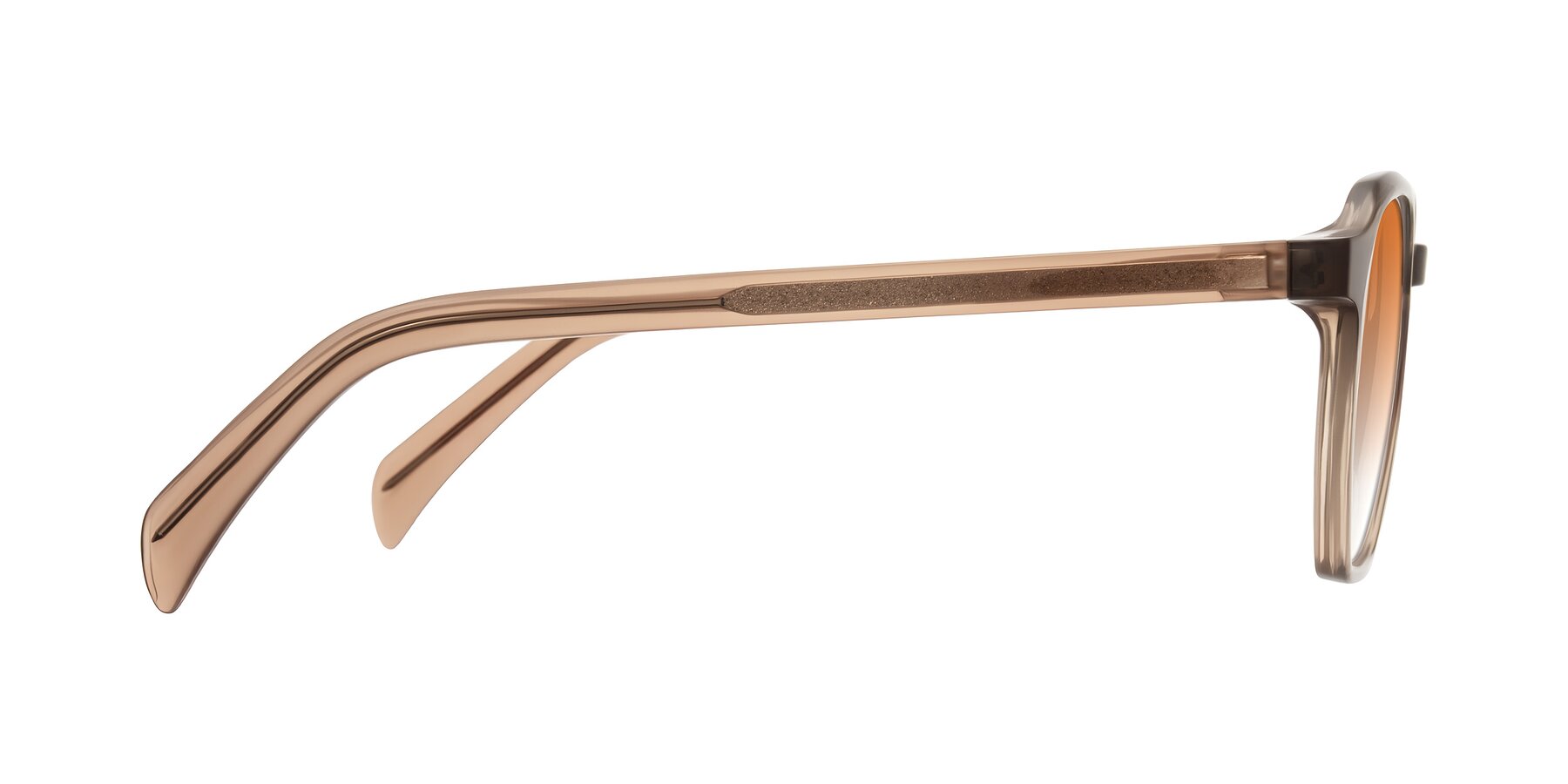 Side of McKown in Milky Brown with Orange Gradient Lenses