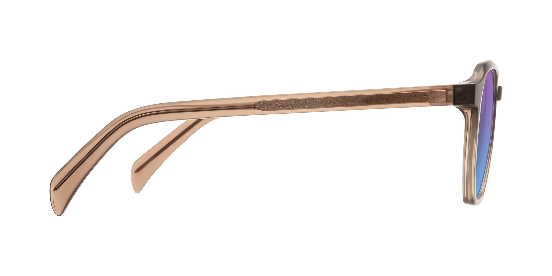 Side of McKown in Milky Brown with Purple / Blue Gradient Lenses
