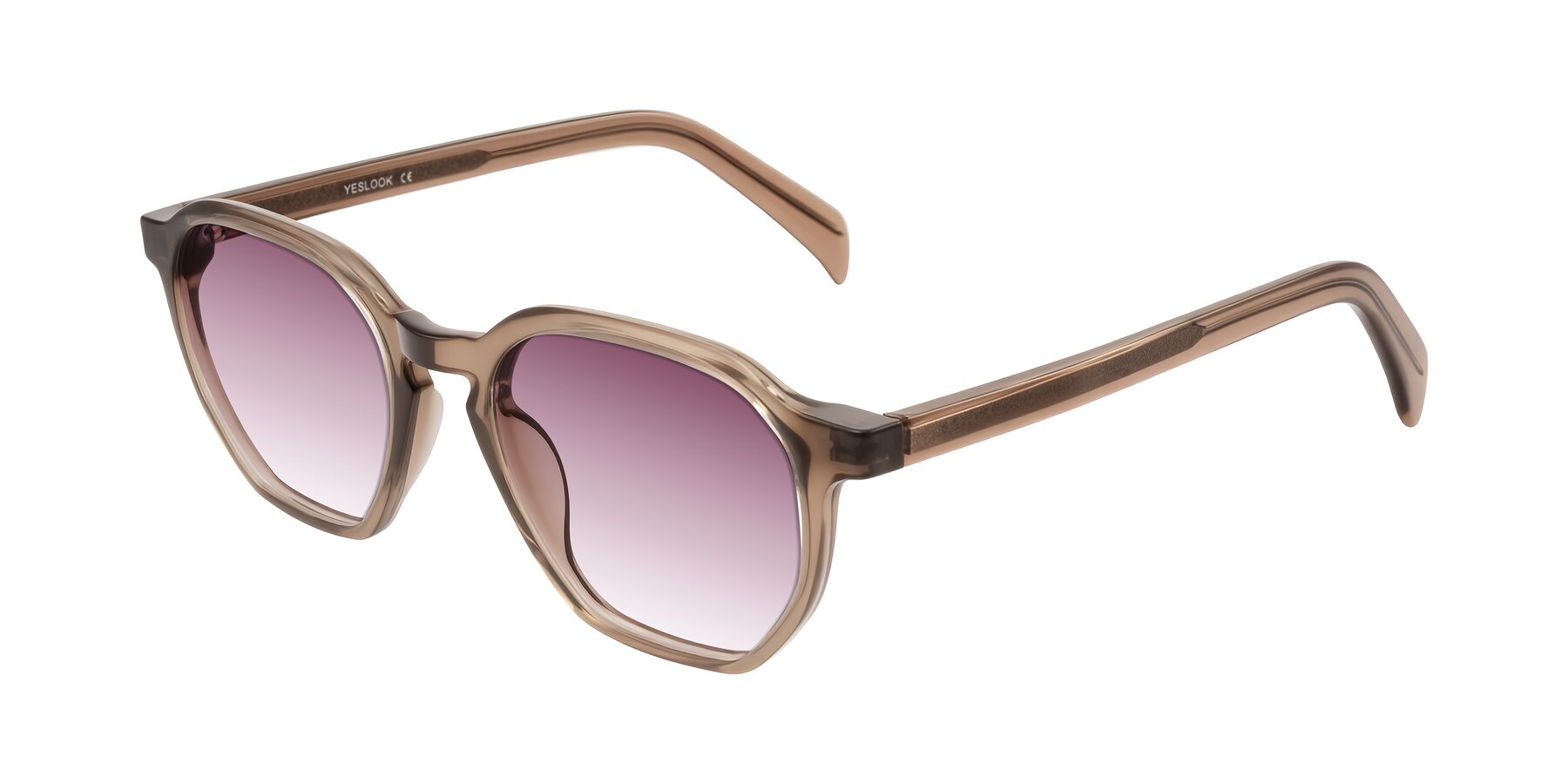 Angle of McKown in Milky Brown with Wine Gradient Lenses