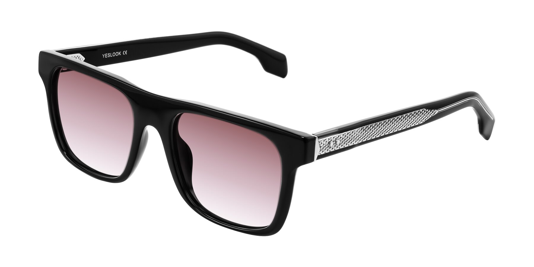 Angle of Lucid in Black with Garnet Gradient Lenses